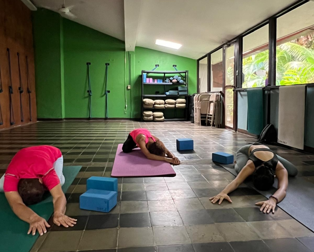 Practicing yoga in Granada Nicaragua